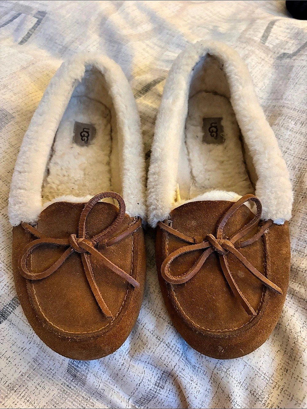 UGG Ansley Slipper Brown Suede Moccasins